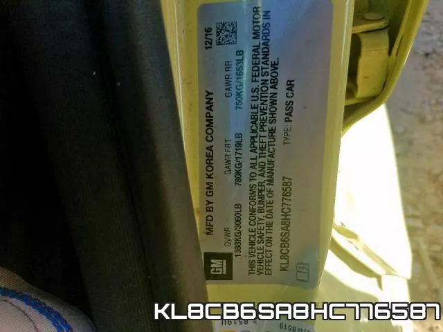 KL8CB6SA8HC776587 фото 2