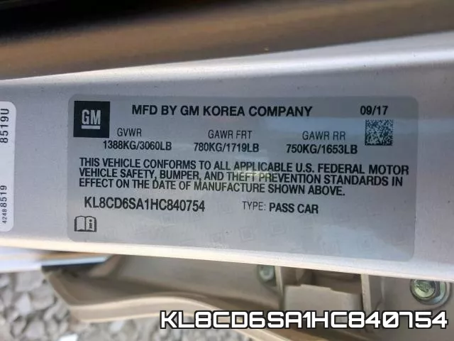 KL8CD6SA1HC840754 фото 2