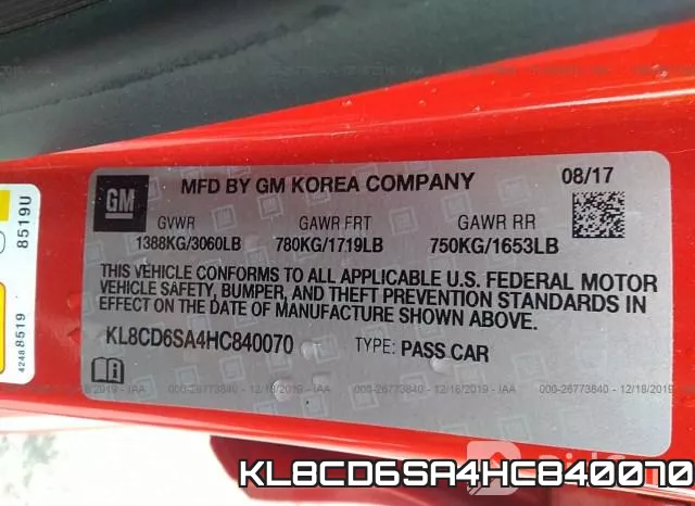 KL8CD6SA4HC840070 фото 10