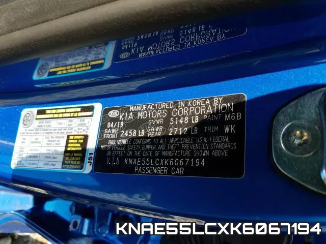 KNAE55LCXK6067194 фото 2
