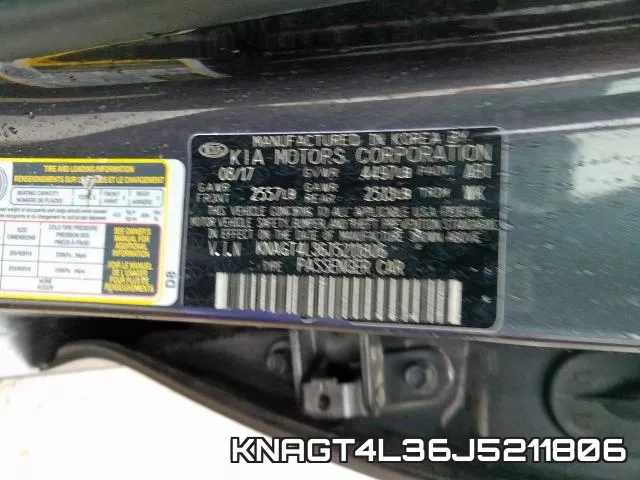 KNAGT4L36J5211806 фото 2