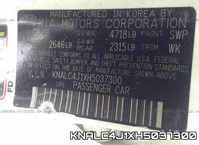 KNALC4J1XH5037300 фото 10