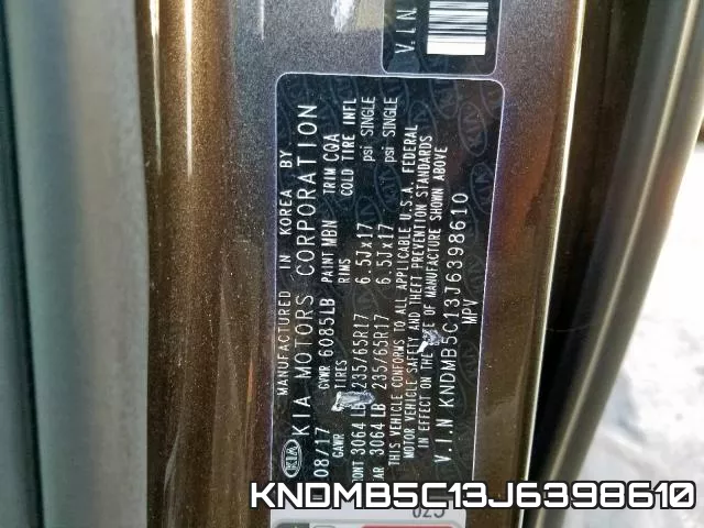 KNDMB5C13J6398610 фото 2