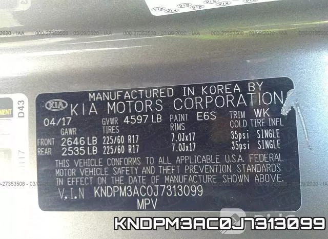 KNDPM3AC0J7313099 фото 10