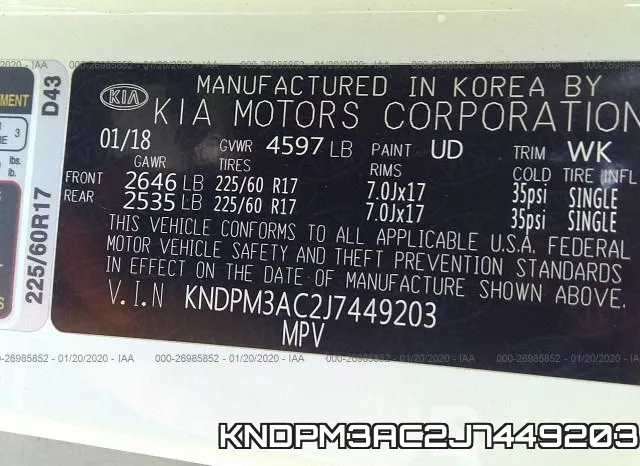 KNDPM3AC2J7449203 фото 10