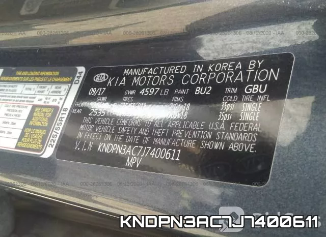 KNDPN3AC7J7400611 фото 10