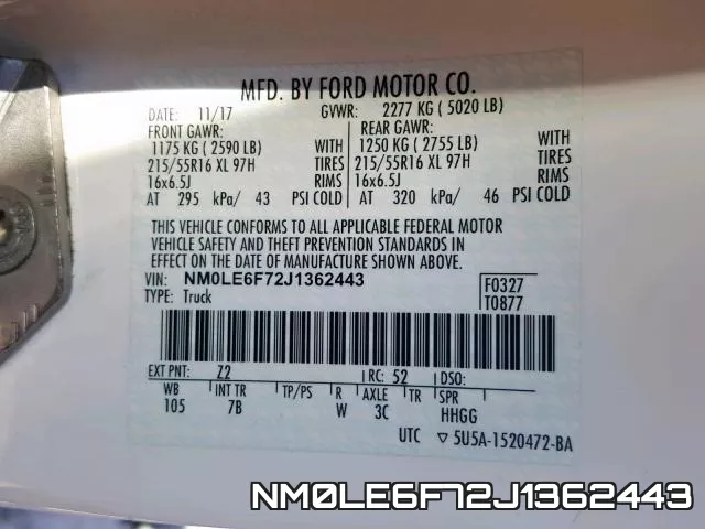 NM0LE6F72J1362443 фото 2