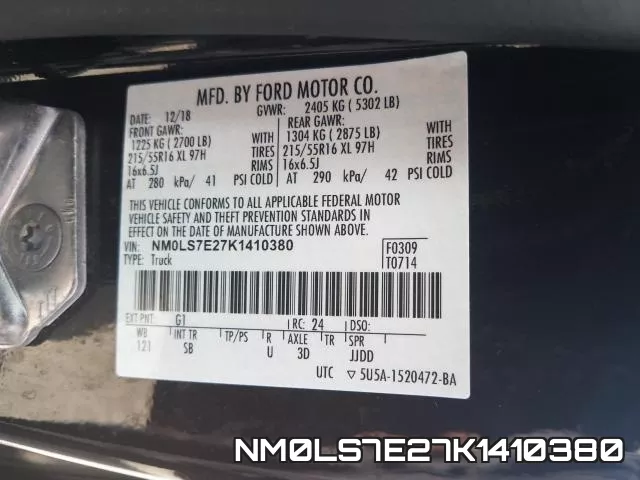 NM0LS7E27K1410380 фото 2