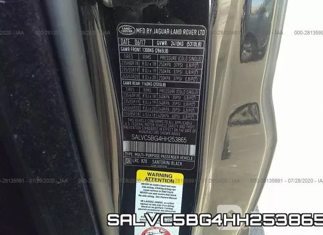 SALVC5BG4HH253865 фото 10