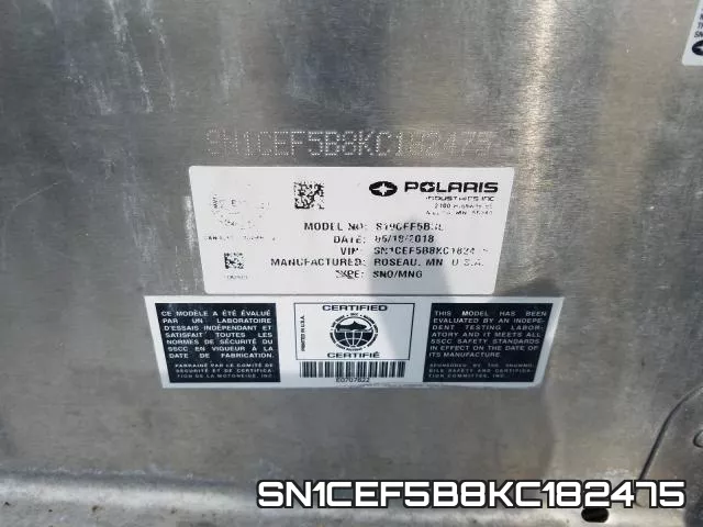 SN1CEF5B8KC182475 фото 2