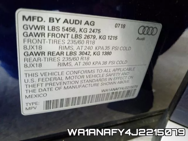 WA1ANAFY4J2215079 фото 2