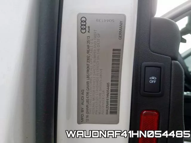 WAUDNAF41HN054485 фото 2