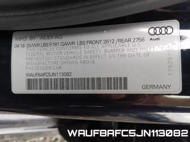 WAUF8AFC5JN113082 фото 2