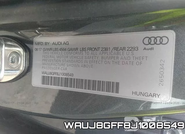 WAUJ8GFF8J1008549 фото 10