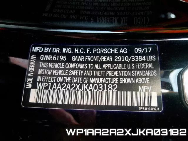 WP1AA2A2XJKA03182 фото 2