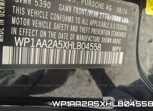 WP1AA2A5XHLB04558 фото 10