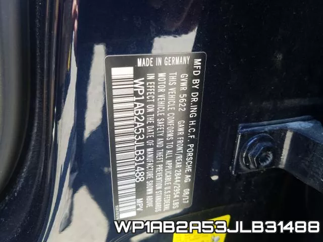 WP1AB2A53JLB31488 фото 2