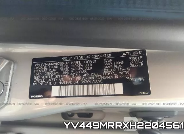 YV449MRRXH2204561 фото 10
