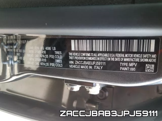 ZACCJBAB3JPJ59111 фото 2