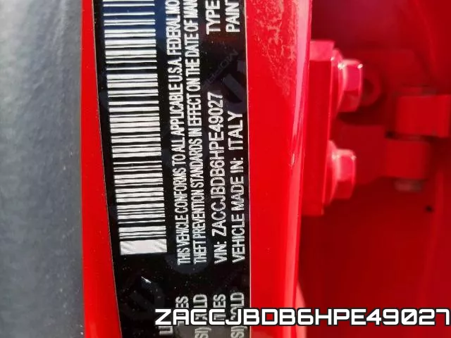 ZACCJBDB6HPE49027 фото 2