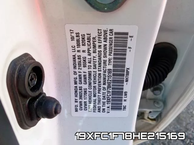 19XFC1F78HE215169 фото 2