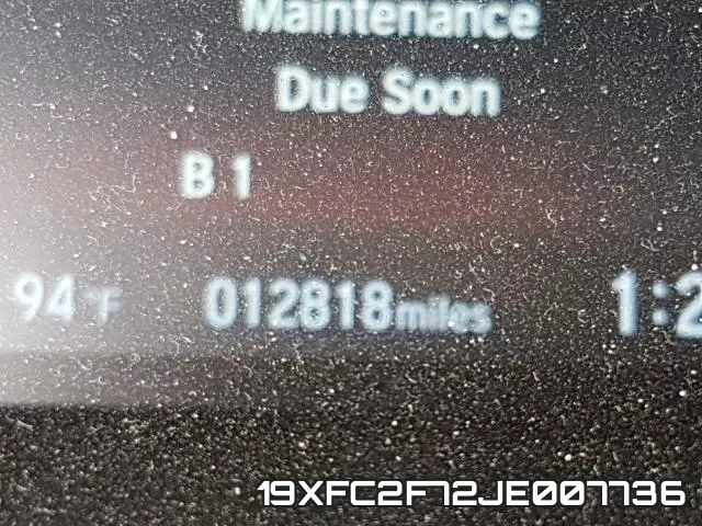 19XFC2F72JE007736 фото 8