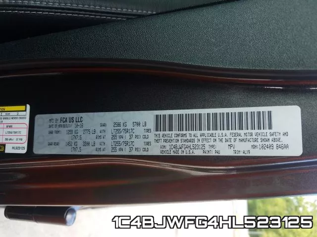 1C4BJWFG4HL523125 фото 2