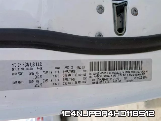 1C4NJPBA4HD118512 фото 2