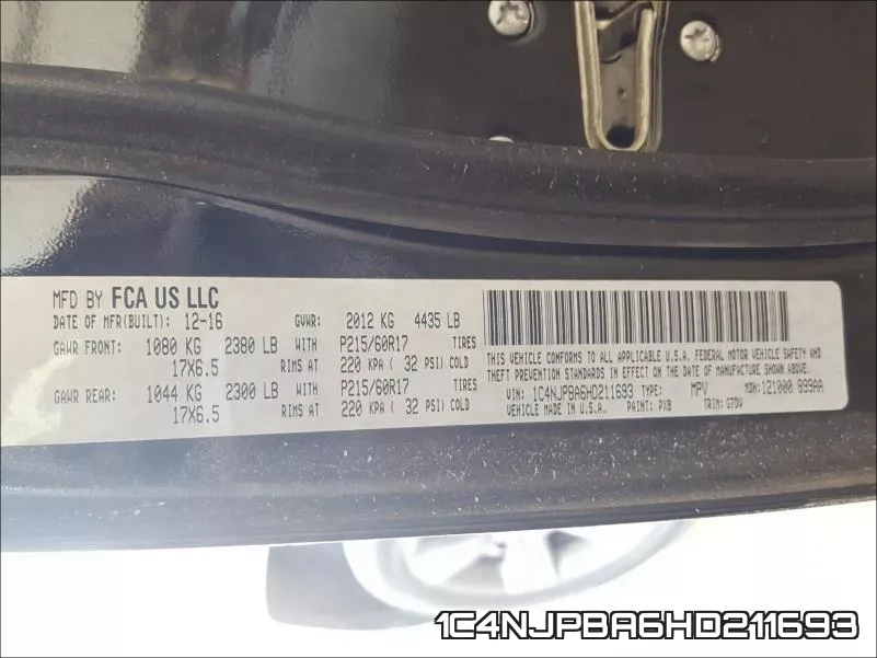 1C4NJPBA6HD211693 фото 2
