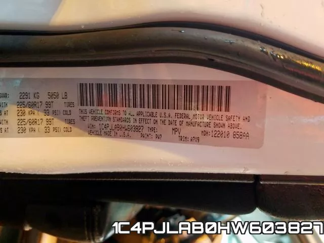 1C4PJLAB0HW603827 фото 2