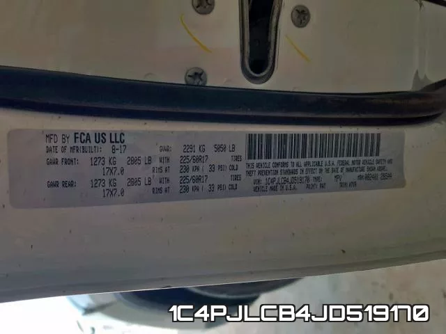 1C4PJLCB4JD519170 фото 2
