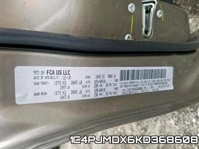 1C4PJMDX6KD368608 фото 2
