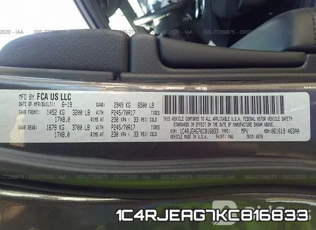 1C4RJEAG7KC816833 фото 10