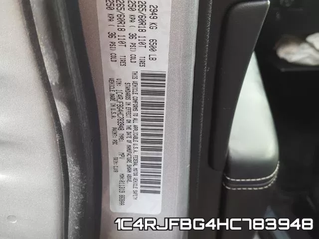1C4RJFBG4HC783948 фото 2