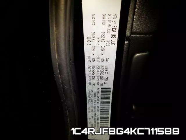1C4RJFBG4KC711588 фото 2