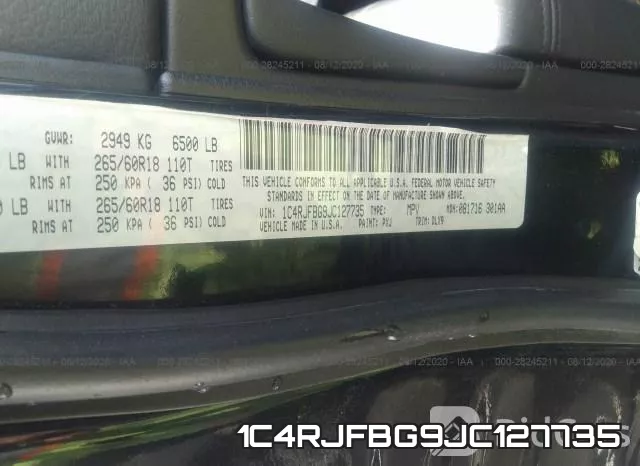 1C4RJFBG9JC127735 фото 10