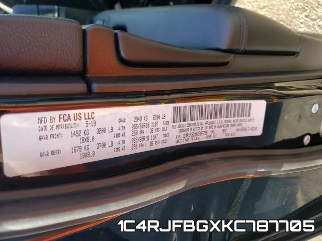 1C4RJFBGXKC787705 фото 2