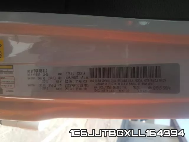1C6JJTBGXLL164394 фото 2