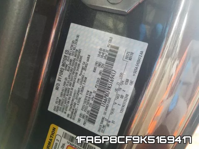 1FA6P8CF9K5169417 фото 2