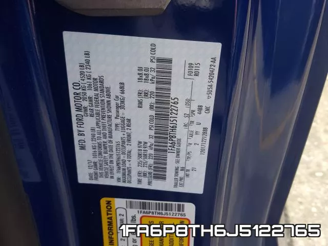 1FA6P8TH6J5122765 фото 2