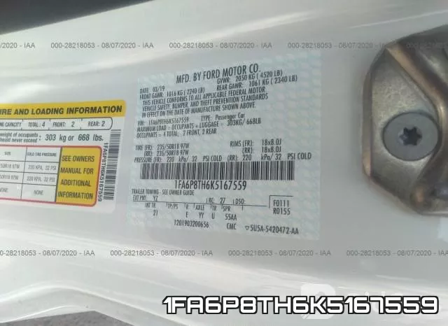 1FA6P8TH6K5167559 фото 10