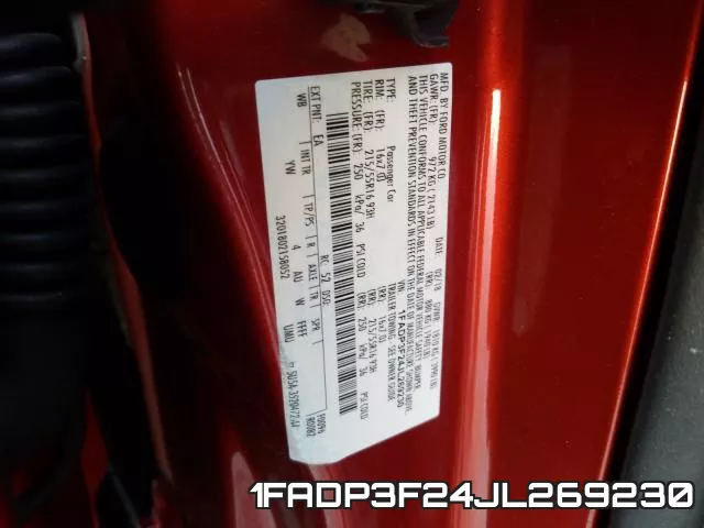 1FADP3F24JL269230 фото 2