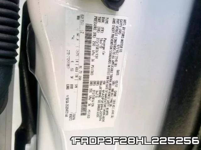 1FADP3F28HL225256 фото 2