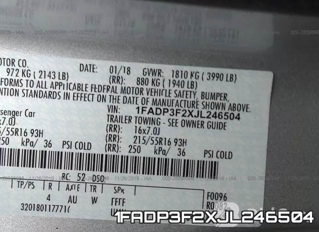 1FADP3F2XJL246504 фото 10