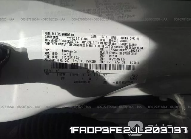 1FADP3FE2JL203737 фото 10