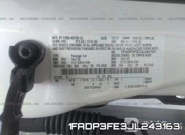1FADP3FE3JL243163 фото 10