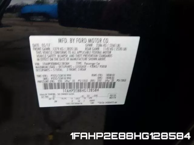 1FAHP2E88HG128584 фото 2