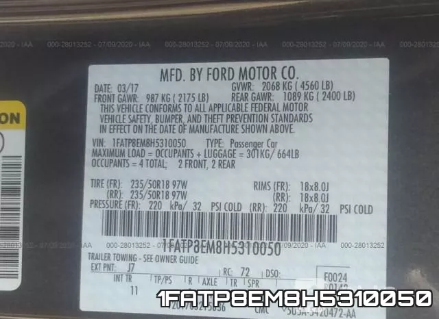 1FATP8EM8H5310050 фото 10