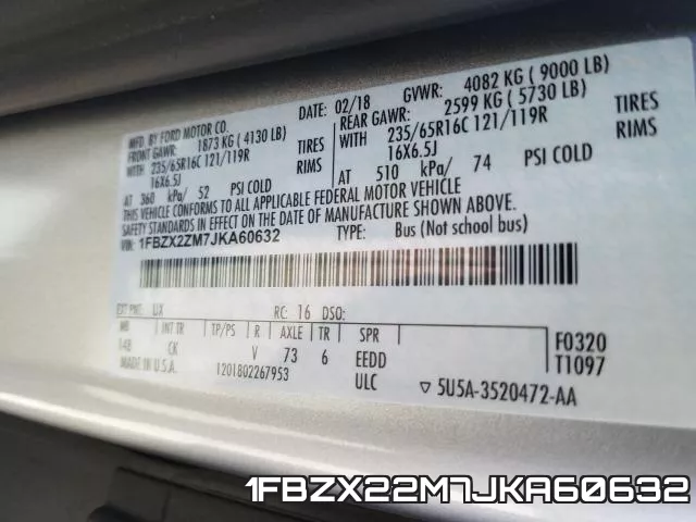 1FBZX22M7JKA60632 фото 2