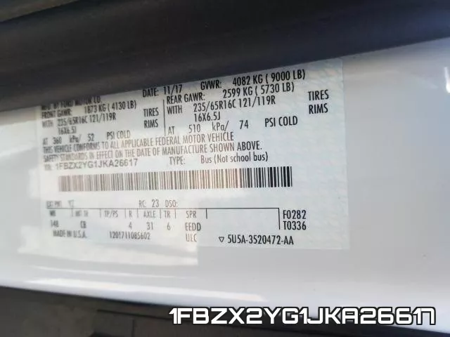 1FBZX2YG1JKA26617 фото 2